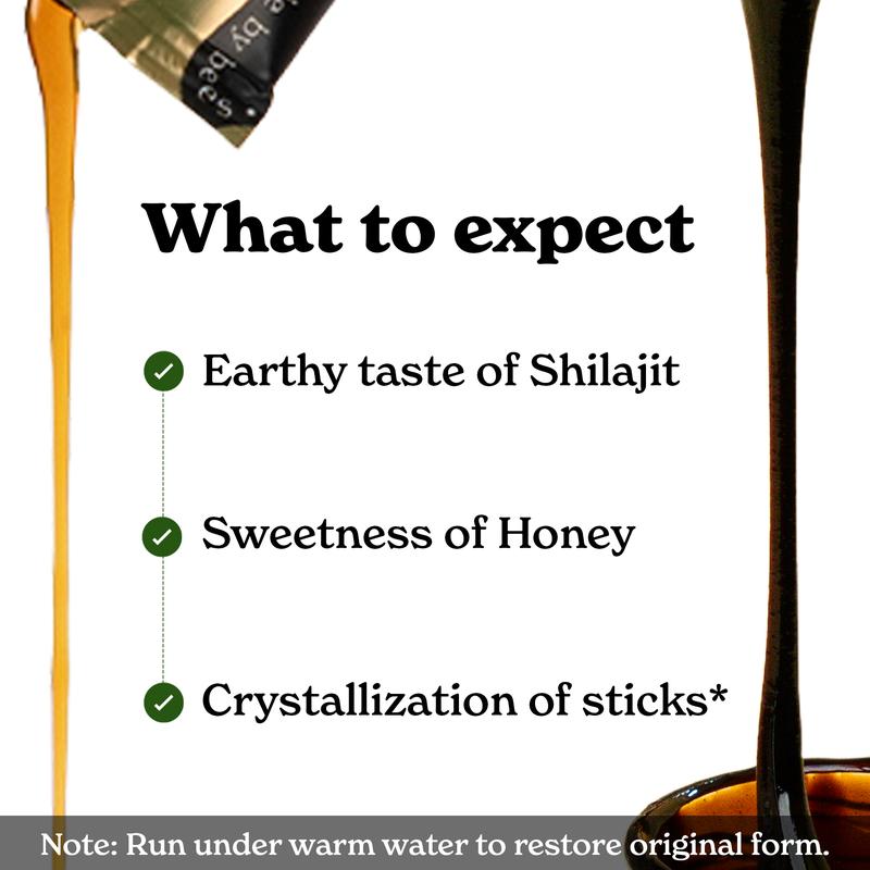 Euphoria™ GOLD+ Shilajit Honey Sticks | Lab-Tested for Purity | 85 Minerals & Fulvic Acid for Energy & Stamina | 30 Packs | Dietary Supplement