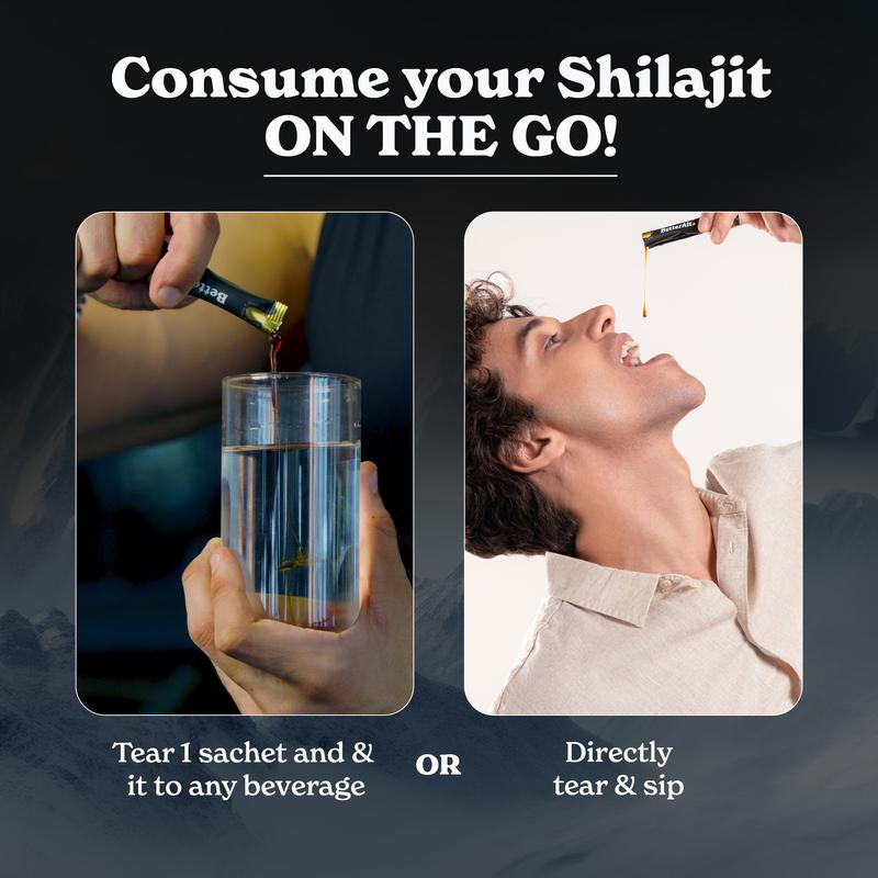 Euphoria™ GOLD+ Shilajit Honey Sticks | Lab-Tested for Purity | 85 Minerals & Fulvic Acid for Energy & Stamina | 30 Packs | Dietary Supplement