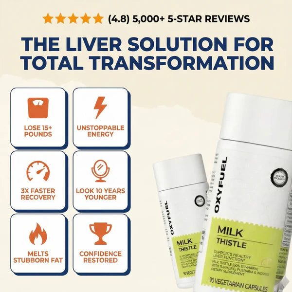 OXYFUEL Milk Thistle Liver Detox & Colon Cleanse
