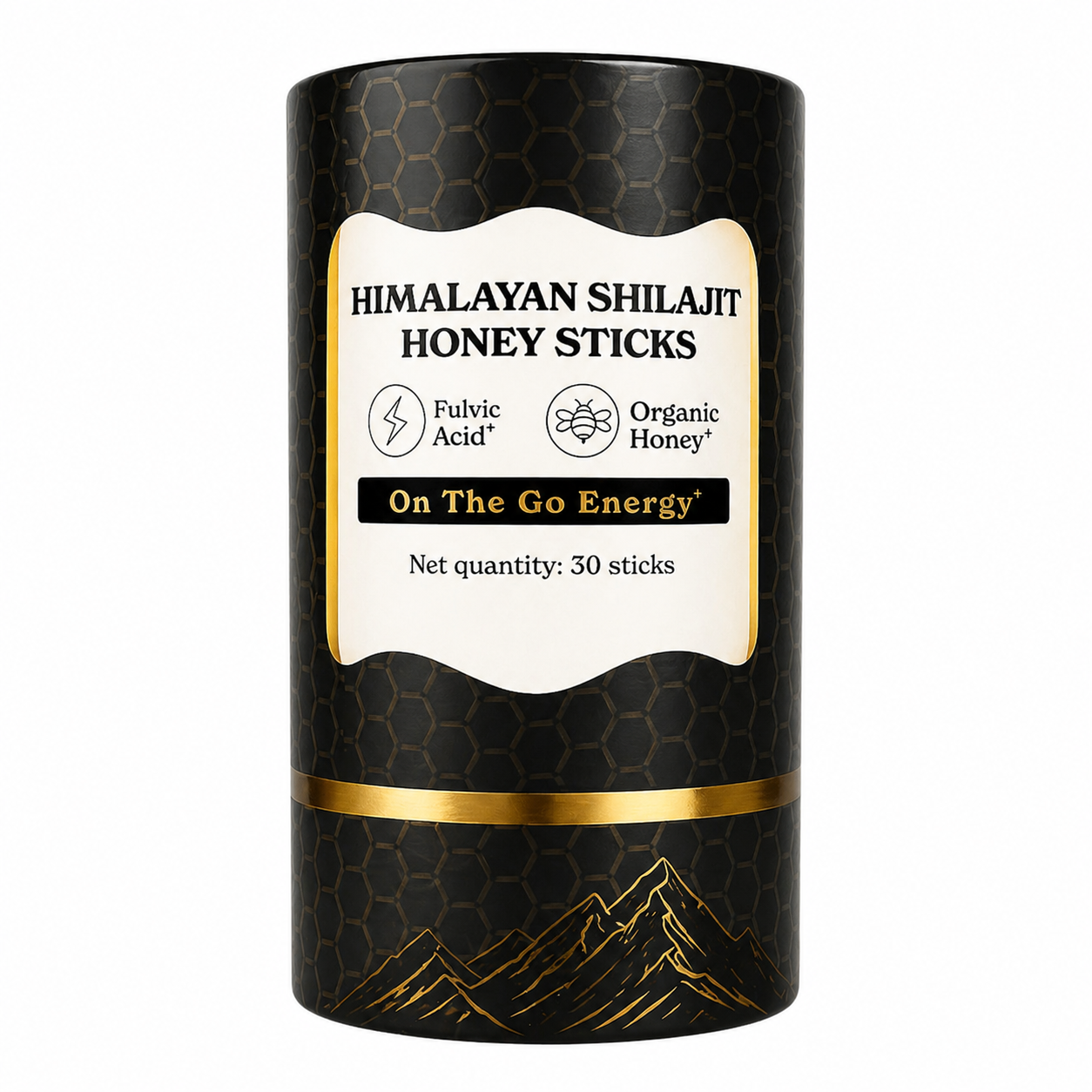 Euphoria™ GOLD+ Shilajit Honey Sticks | Lab-Tested for Purity | 85 Minerals & Fulvic Acid for Energy & Stamina | 30 Packs | Dietary Supplement