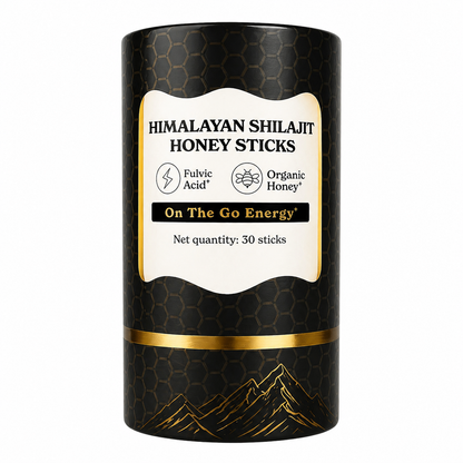Euphoria™ GOLD+ Shilajit Honey Sticks | Lab-Tested for Purity | 85 Minerals & Fulvic Acid for Energy & Stamina | 30 Packs | Dietary Supplement